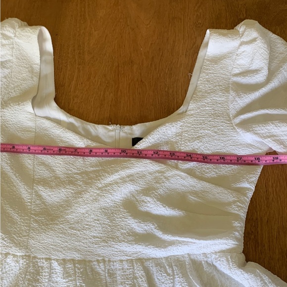 Lulu’s White Surplice Puff Sleeve Mini Dress - Picture 11 of 13